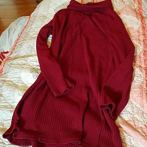 Turtle neck sweater dress